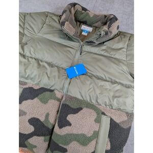 NWT Columbia Jacket Womens XXL Leadbetter Point Sherpa Hybrid Camo Cropped Coat